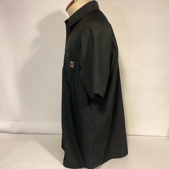 40 Grit by Duluth Trading Mens black short sleeve button down shirt size medium - Picture 5 of 7